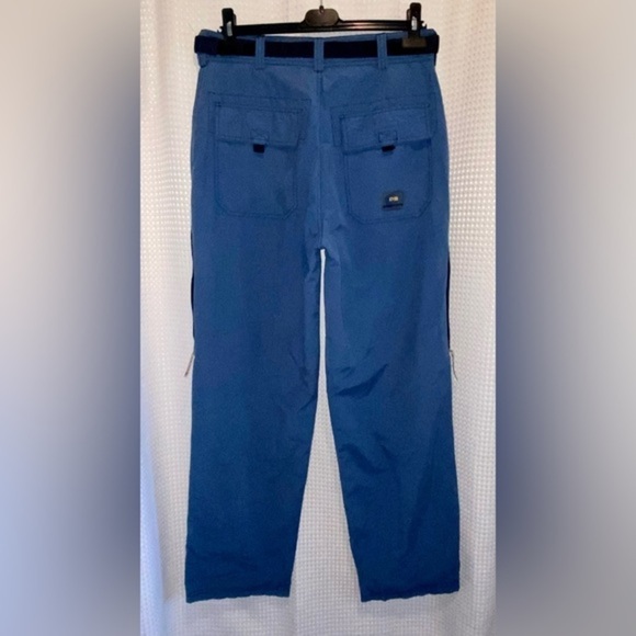 Women’s Vintage Y2K President Stone blue belted high waisted cargo pants Sz 32 - Picture 8 of 16